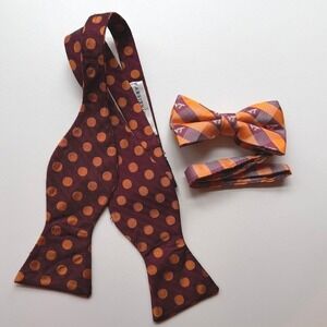 Virginia Tech‎ Hokies Bow Ties Lot of 2 EUC